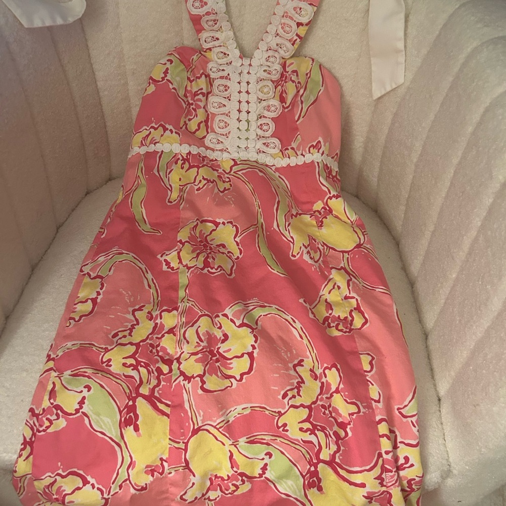 Lilly Pulitzer Pink and White Dress size 9